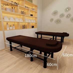 184X63CM 3단 경락 미용배드 미용시술 검정색 침술 한의원 의자, 브라운