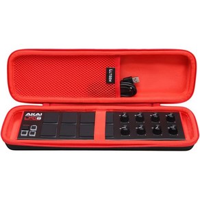 Akai Professional MPK Mini Plus USB MIDI 키보드 컨트롤러용 LTGEM 하드 여행용 케이스 37개 미니키 포함 - 보호 휴대용 보관 가방 (블랙+블랙