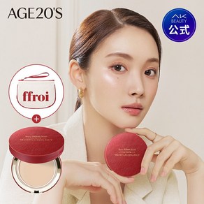 쿠션파운데이션 AGE20S 벨벳 래스팅 팩트 ffoi 콜라보 에디션 쿠션 파운데이션 베이스 메이크업 커버력 윤기 달걀, [01] 21호, 1개
