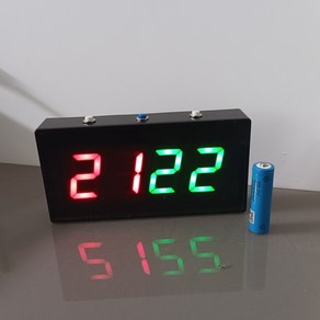 전자점수판 기록판 디지털 스코어 보드 LED 스포츠, 1개, 11x26cm/충전형(배터리3개)