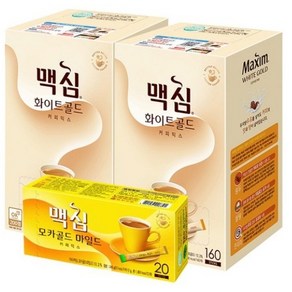 맥심 화이트골드 커피믹스 2박스 + 모카골드 커피믹스, 12g, 340개입, 1세트