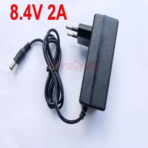 1PCS AC 100-240V EU DC 8.4V 2A 리튬 배터리 충전기 7.4V 전원 어댑터 8.4V2A 5.5*2.1mm-2.5mm, [01]EU plug, 01 EU plug