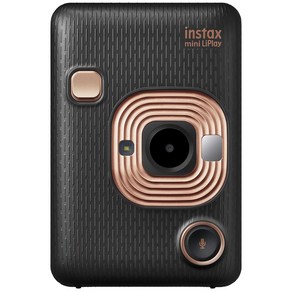 FUJIFILM 체키 인스턴트 카메라스마트폰 프린터 instax mini LiPlay 우아한 블랙 INS MINI HM1 ELEGANT BLACK, LiPlay(소리 체키), 카메라 단체, 1개, LiPlay(소리 체키)