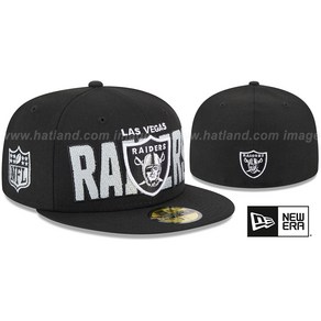 미국정품 Las Vegas Raiders 2023 NFL DRAFT Black Fitted Hat by New Era