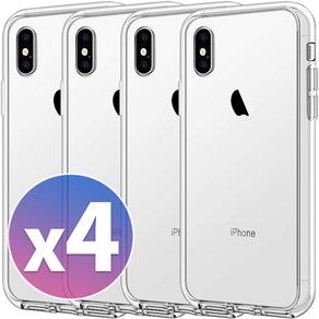 스톤스틸 2+2 아이폰 X XS XR XS MAX 맥스 투명 젤리 심플 베이직 케이스 4개