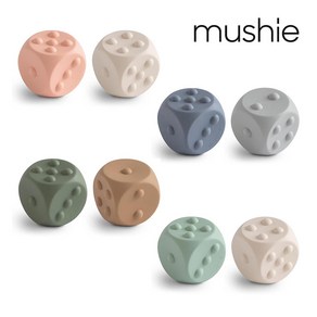 무쉬 프레스토이 주사위 1Set (2p) 소근육발달 실리콘 / mushie Silicone Dice Pess Toy, Tadewinds/Stone, 1개