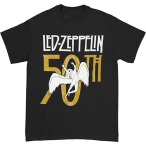 ROCKPANDA Led Zeppelin 50th Anniversary Logo 반팔티