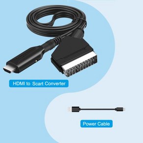 SCART to HDMI HDMISCART 비디오 오디오 업스케일 변환기 어댑터 1080P NTSC PAL HD TV DVD용 스카이 박스 STB 플러그 앤 플레이, HDMI TO SCART CABLE, 2) HDMI TO SCART, 2) HDMI TO SCART