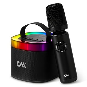 더씽 무선 LED 블루투스 마이크 스피커, The sing M62, 블랙
