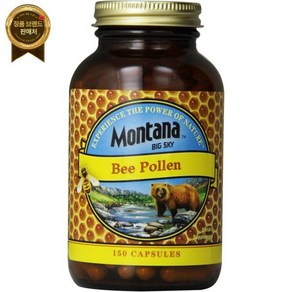 Montana Big Sky 허니 가든 비 꽃가루 캡슐 (Btl-유리)  580mg 150ct, 1개, 150정