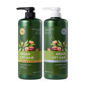 포레스트스토리 아르간 CPT 약산성 샴푸 1000ml + 헤어팩 1000ml 세트, 1세트