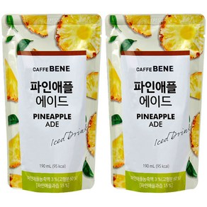 카페베네 파인애플에이드 190ml x 20팩, 20개