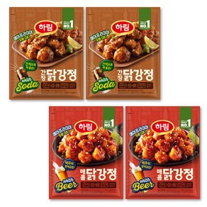 하림 간장닭강정 250g 2봉+하림 매콤닭강정 250g 2봉, 1세트