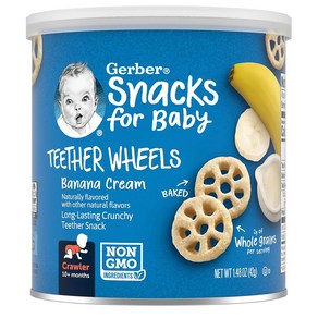 거버 이유식 티서 휠 바나나 크림 Gebe Snacks fo Baby Teethe Wheels Banana Ceam, 6개, 42g