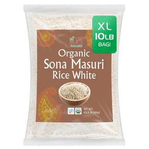 Oganic Sona Masooi Rice 10 LB Quality - 오가닉 소나 마수리 라이스 10파운드 프리미엄 품질 - 인도산 단립미 천연 및 비GM, null세트, 1개, 4.54kg