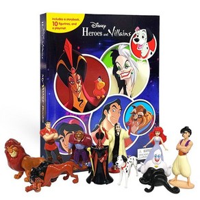 Disney Heoes & Villains My Busy Books 디즈니 히어로 & 빌런 마이 비지북 : 알라딘 자파 / 인어공주 우르술라 / 미녀와 야..., Phidal Publishing