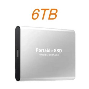 SSD외장하드 휴대용 1TB 2TB 4TB 5TB 256TB 750GB 500GB 320GB 250GB 160GB 고속 외장 하드 드라이브 노트북 PC 휴대폰 C타입, Silve, 6TB, 실버