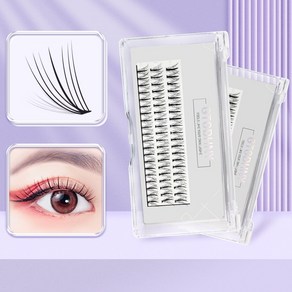 Medy Lashes 3줄대용량 속눈썹 부분 인조 가닥속눈썹 아이래쉬 아이돌속눈썹 바비캔디8mm/9mm/10mm/11mm/12mm/ MIX 길이, 1개, 8mm