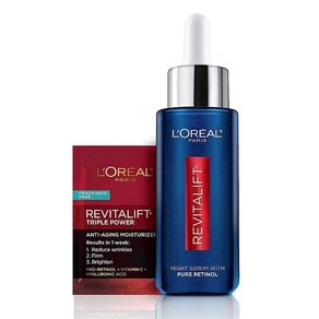 로레알 파리 리바이탈리프트 나이트 레티놀 세럼 30ml LOREAL Pais Revitalift Night Retinol Seum, 1개