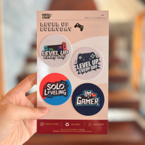 [이지클리어] 포터블 게임기 극세사 액정클리너 4개입, 1개, Level up eveyday