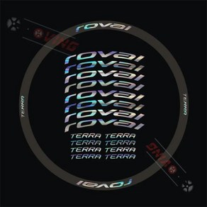 로발 테라 자전거 타이어 데칼 도로 자전거 림 데칼 자전거 데칼 림 높이 30-40mm 방수 스티커, 10 eflective geen, 1개
