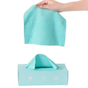 쿼프 극세사 다용도 뽑아쓰는 빨아쓰는 행주, 1개, 1개, 스카이블루