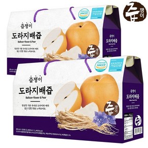 즙쟁이 도라지배즙 2박스 60포 배도라지즙, 2.4L, 2개