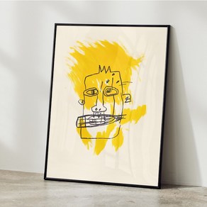 장미쉘 바스키아 그림 포스터 거실그림액자 명화그림 액자 작품 인테리어 JEAN MICHEL BASQUIAT 19, A4 사이즈(210x297mm), A4포스터만 구매