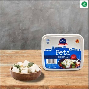 Authentic Geek Taste Olympus Halal Feta Cheese. 전통 그리스 맛 올림푸스 하랄 페타 치즈, 1개, 1.5kg