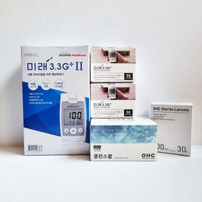 미래3.3G+II혈당기+검사지100+침100+알콜솜100