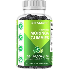 비타민 모링가 잎 50배 추출 10000mg 초고함량 60구미 미국산 Moinga, 모링가 10000mg 60구미, 60정, 1개