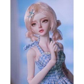 발랄한 소녀 구체관절인형 1/4 BJD 여자 구관 MSD 44cm 체크 원피스 풀세트, BJD 바디(노메이크업) / A, 1개