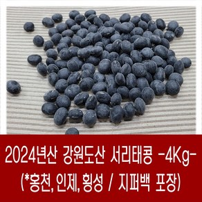 [다온농산] 국산 서리태콩 <강원도산> -4Kg- 강원도 홍천 인제 횡성농가, 4kg, 1개