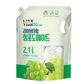 라이브타임 청포도에이드, 2.1L, 6개