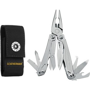 LEATHERMAN 레더맨 스프링 액션 플라이어와 가위 윙맨 멀티툴 미국에서 제작 나일론 칼집 스테인리세스 스틸, 1개