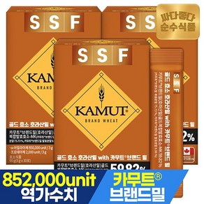 순수식품 골드 카무트 효소 30포x3박스 총90포 3개월분 호라산밀 브랜드밀 카뮤트, 90g, 3개