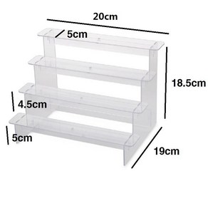 2단 진열대 디스플레이 아크릴계단 피규어진열장 6단 스탠드 아크릴 3단, 4단 20cm