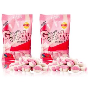 스웨덴 젤리 법스 구디 캔디 Bubs Goody 딸기 바닐라맛 90g 2팩