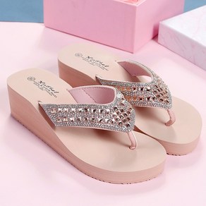 여름 여성 큐빅 샌들 웨지 통굽 조리 women's sandals A25 U746A418