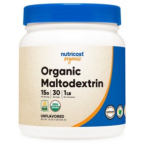 뉴트리코스트 말토덱스트린 타피오카 가루 Nuticost Maltodextin Tapioca Flou 1lb 1서빙 15g 30회분, 454g, 1개