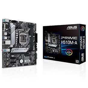 ASUS ASUSTek Intel 10세대 및 11세대 CPU 호환(LGA1200) 호환 H510 칩셋 micoATX 마더보드 PRIME H510M-A, 1개