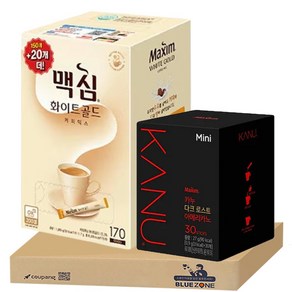 맥심 화이트 골드 170티+카누 미니 다크 로스트 아메리카노 30티, 900mg, 1개