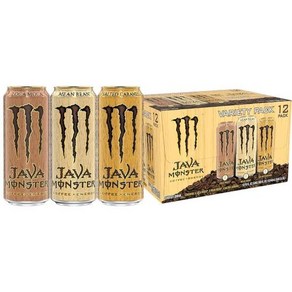 Monster Energy Java 버라이어티 팩 자바 몬스터 Mean Bean Loca Moca 솔티드 캐러멜 커피 에너지 드링크 12팩