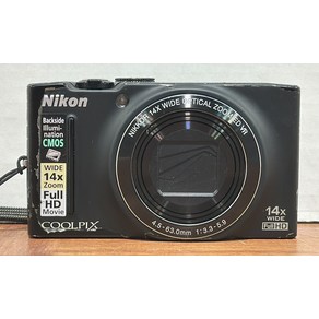 니콘 쿨픽스 S8200 16.1 MP 14x 줌 블랙 콤팩트 디지털카메라 NO BATTERY, 1개