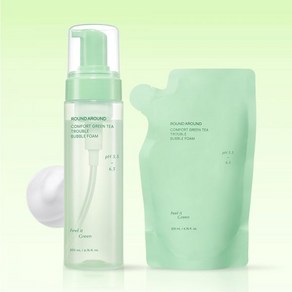 라운드어라운드 컴포트 그린티 약산성 트러블 버블폼 200ml+200ml 리필기획