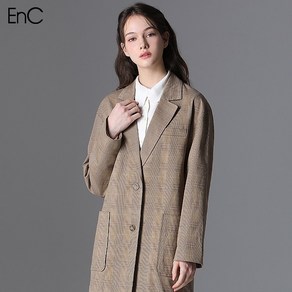 ENC [EnC] 클래식 체크 롱 재킷