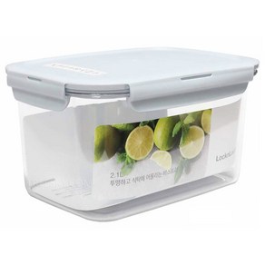 락앤락 비스프리 테이블탑 직사각 밀폐용기-2.1L 1개/연블루 (LBF552LB) 찬통, 몸체1P+뚜껑1P, 1개