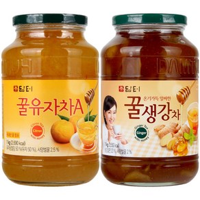 담터 꿀 유자차 A 1kg+꿀 생강차 1kg, 1개