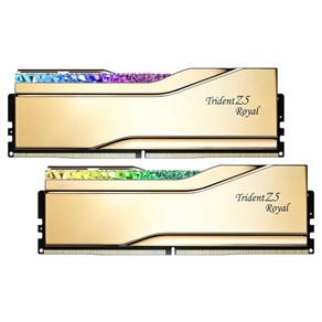 [G.SKILL] DDR5 PC5-57600 CL34 TRIDENT Z5 ROYAL 골드 [32GB (16GB*2)] (7200), 2개