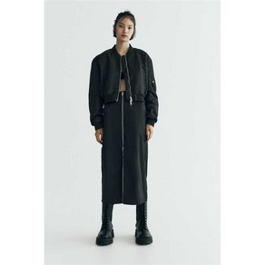 ZARA 여성치마 데이트룩 하이 웨이스트 지퍼 미디 스커트